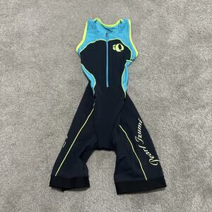 Pearl Izumi Elite Women’s Full Bib Cycling Suit Size XS Blue And Neon